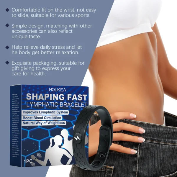 Unisex Weight Loss Bracelet Burning Fat Body Shaping Anti Fatigue Energy Therapy Improve Metabolism Lymphatic Detox Bracelet