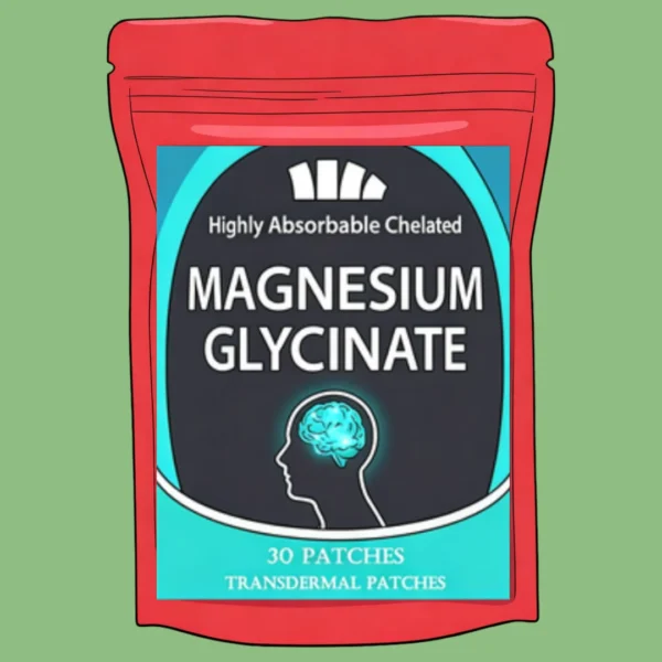 Magnesium Glycinate Transdermal Patches For Stress, Nerves, Sleep, Muscles, Metabolism 30 Patches