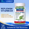 Lamberts Vitamin D3 1000iu Gummies - Suitable for Vegetarians - Immune & Bone Support - Sugar Free - 60 Gummies