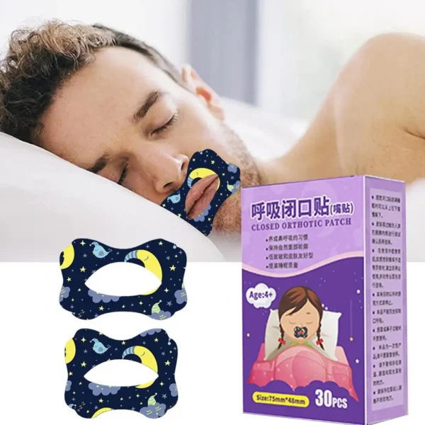30 Pack Anti-Snoring Stickers For Kids Adults Stop Snoring Patch Improve Sleeping Better Breath Night Sleep Mouth Orthosis Q2Z9