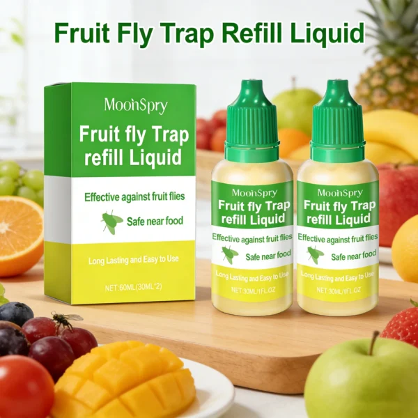 60ml Fruit Fly Trap Refill Liquid Home Kitchen Living Room Insect Repellent Attractant Sucrose Apple Cider Vinegar Pest Control