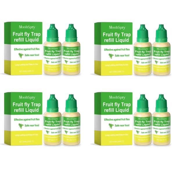 60ml Fruit Fly Trap Refill Liquid Home Kitchen Living Room Insect Repellent Attractant Sucrose Apple Cider Vinegar Pest Control