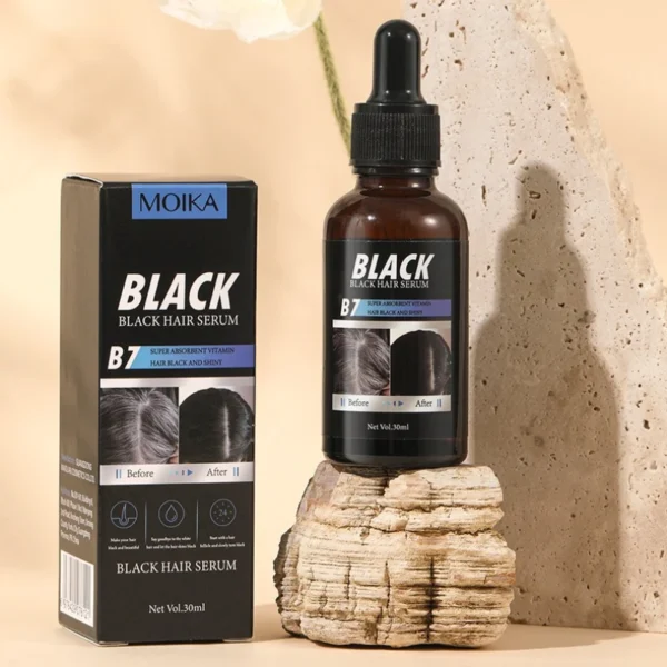 Anti Gray Hair Essential Oil Blackening Serum White Hair Treatment White To Black Hair Repair Care Nourish Scalp Care Products