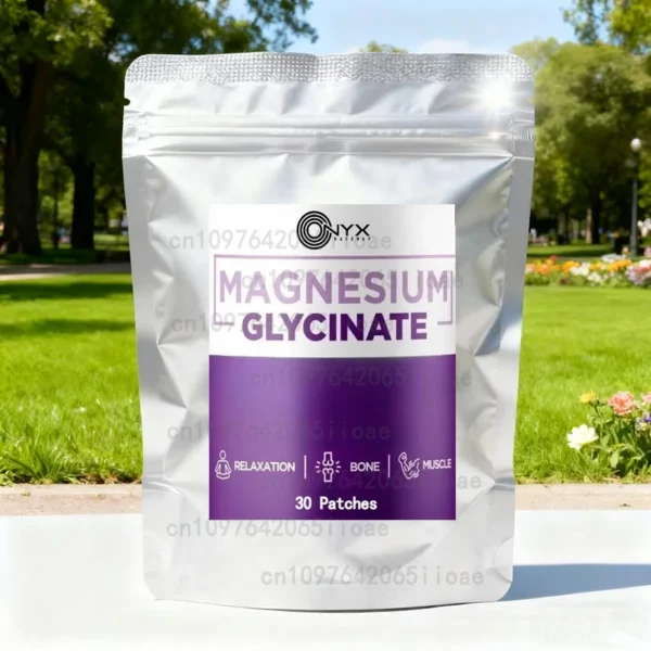 Magnesium Glycinate Transdermal Patches for Stress, Nerves, Sleep, Muscles, Metabolism 30 Patches