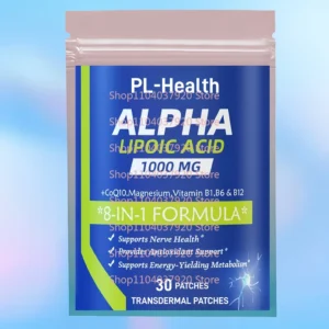 30 Patches Alpha Lipoic Acid Transdermal Patches for Nerve Health in Hands & Feet, Nervous System with Magnesium Glycinate