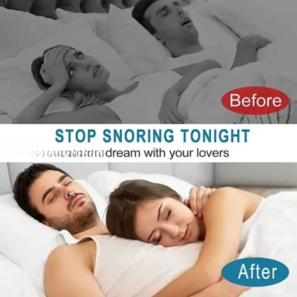 Anti-Snoring Nose Clip for Men & Women, Silicone Snore Stopper, Comfortable Sleep Breathing Aid Device