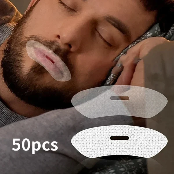 50pcs night sleep patches, lip and nose breathing improvement patches, anti-snoring patches, mouth correction patches, anti-open