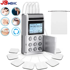 4 Channel TENS PMS Unit 15Mode Muscle Stimulator for Pain Relief Rechargeable TENS Machine Electronic Acupuncture Pulse Massager