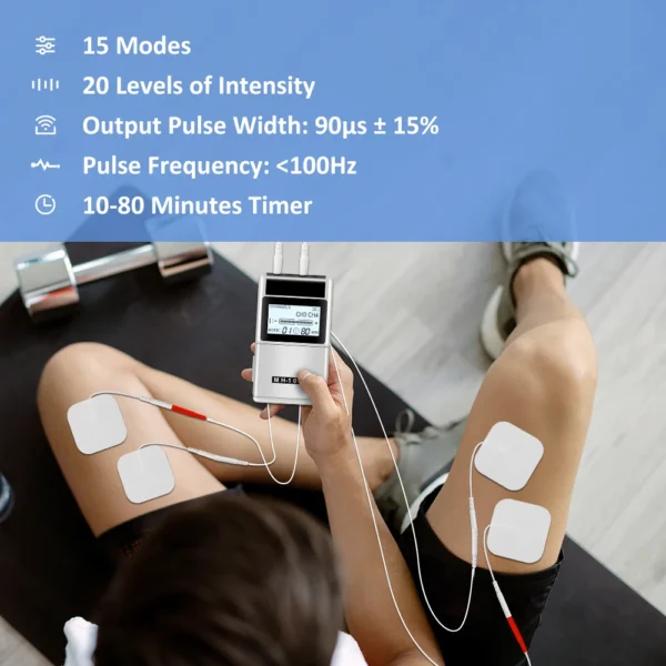 4 Channel TENS PMS Unit 15Mode Muscle Stimulator for Pain Relief Rechargeable TENS Machine Electronic Acupuncture Pulse Massager
