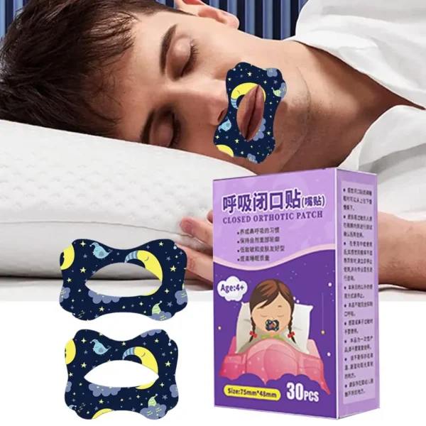 30 Pack Anti-Snoring Stickers For Kids Adults Stop Snoring Patch Improve Sleeping Better Breath Night Sleep Mouth Orthosis Q2Z9