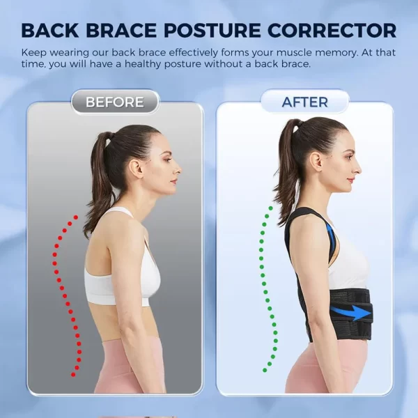 kf-A85008aec055c40f6a804360924e0434eM Posture Corrector Back Brace Full Support for Women And Men Scoliosis Hunchback Relief Upper And Lower Back Pain Corrector Ideal for Thoracic Issues