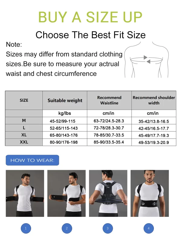 kf-S28746391961f402fb5cce564c8d58b678 VBOSi Adjustable Back Support Posture Corrector for Men And Women